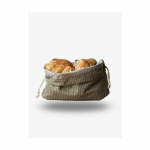 Sac à pain - Corbeille réversible - Lin café