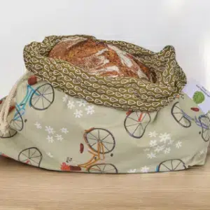 Sac à pain réversible en tissu Bicyclette - Sacasalades by Arminé
