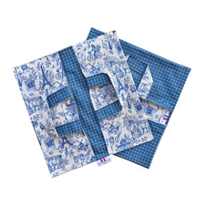 Sac à plats réversible en tissu balade citadine - Sacasalades by Arminé