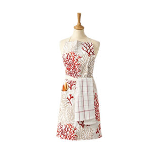 Tablier adulte en tissu Corail - Sacasalades by Arminé - Tablier de cuisine
